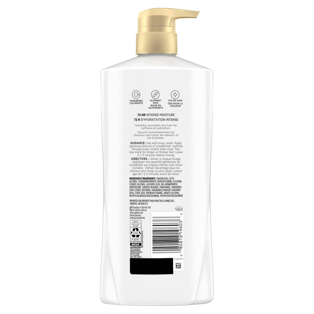 Pantene Shampoo & Conditioner Set, Daily Moisture Renewal - Pro-V Nutrients, +Miracle Rescue Shot