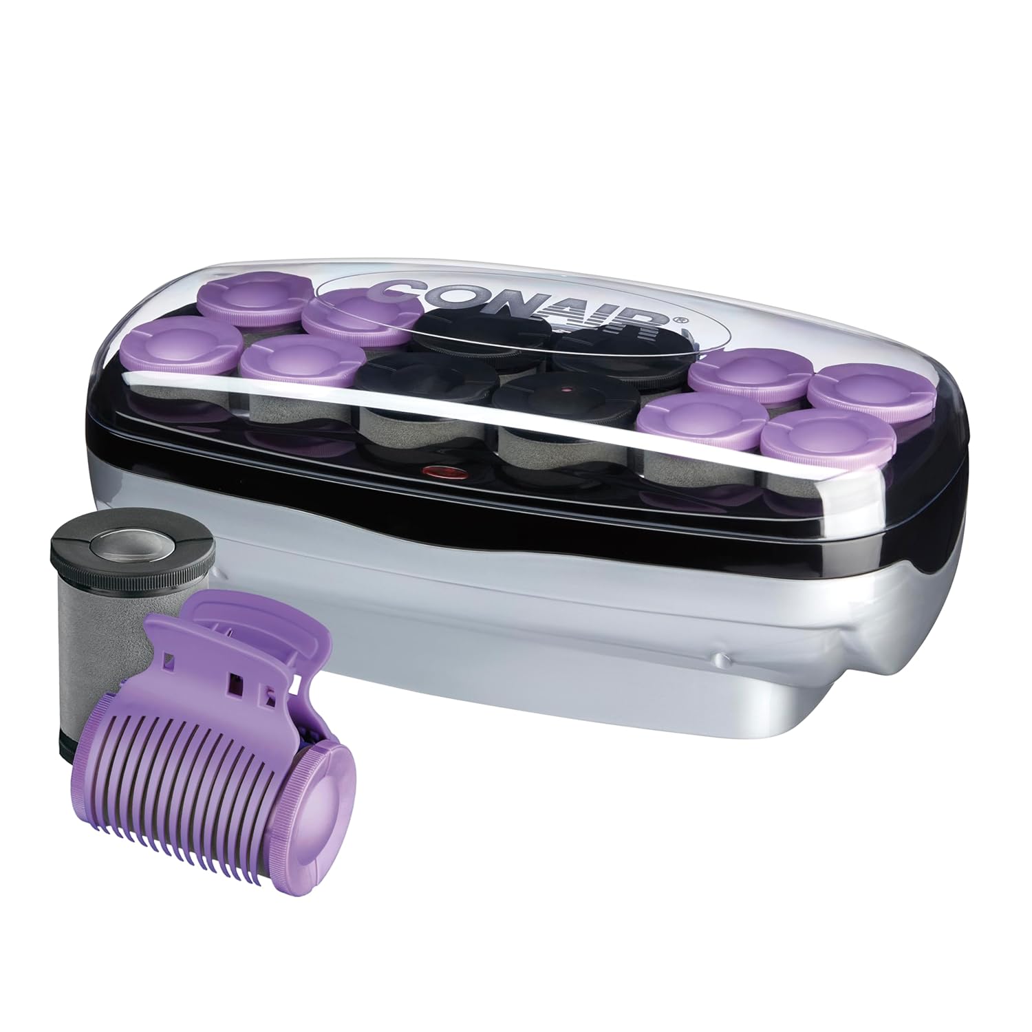 Conair Hot Rollers Hair Curlers for All Hair, Heated Rollers with Clips Included, 1.5 &1.75" Rollers