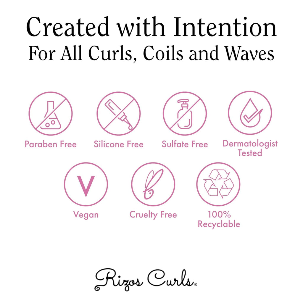 Rizos Curls 3-Step Styling Kit - Define with Curl Defining Cream, Light Hold Gel & Refresh Spray