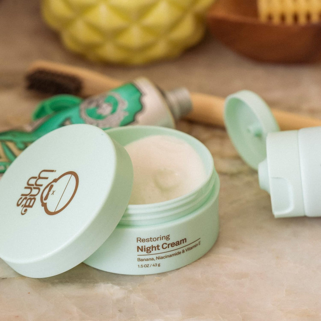 Sun Bum Skin Care Restoring Night Cream - Moisturizing Formula with Niacinamide & Vitamin E - 1.5 oz