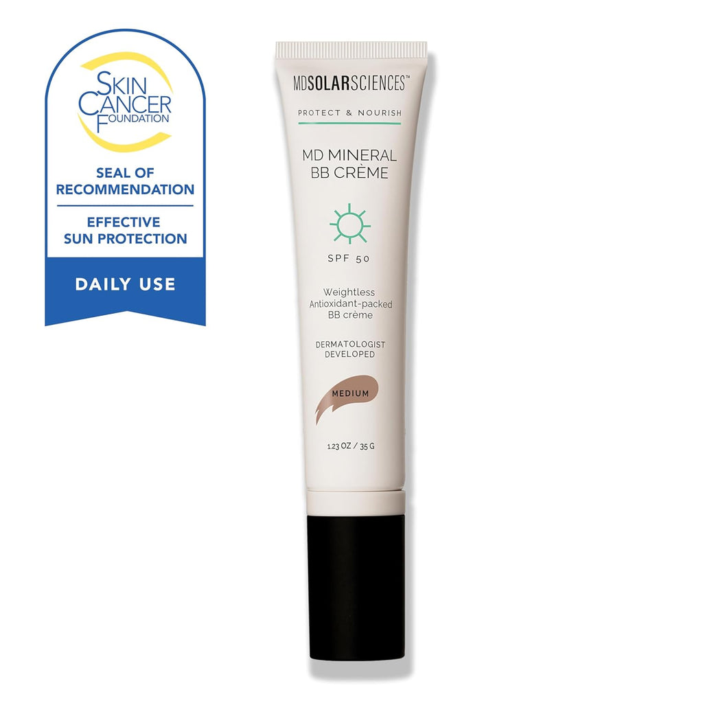 MDSolarSciences MD Mineral BB Crème SPF 50 | Tinted Broad-Spectrum UV Protection Zinc Oxide Formula