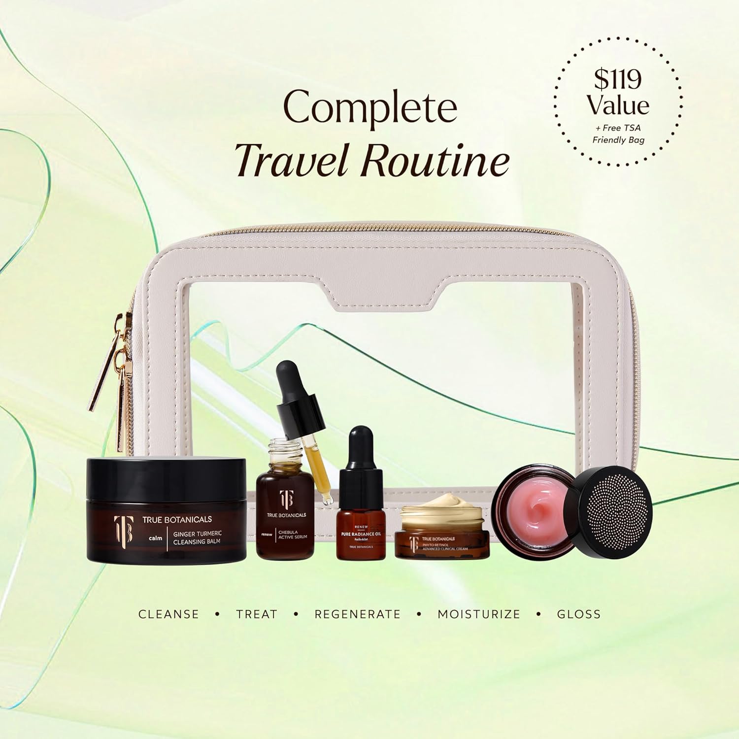 True Botanicals Tried & True Wellness Essentials Bundle | Ginger Turmeric Cleansing Balm | Chebula