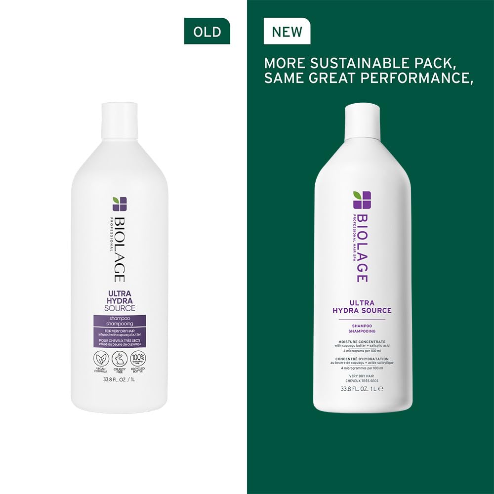 Biolage Ultra Hydra Source Shampoo - Deeply Moisturizes & Conditions, Infused with Cupuaçu Butter