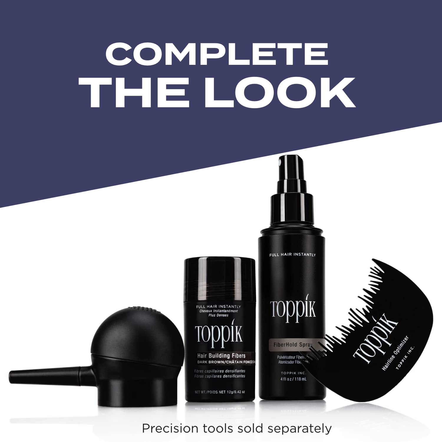 Toppik Hair Building Fibers, 12g Fill In Fine or Thinning Hair, Instantly Thicker, Fuller, Keratin