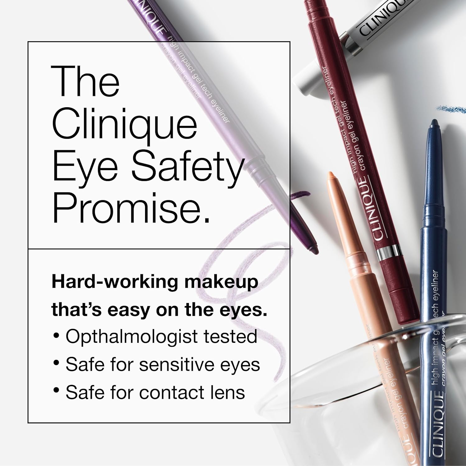 Clinique High Impact Gel Tech Eyeliner | Waterproof, Smudge Resistant + Safe For Sensitive Eyes