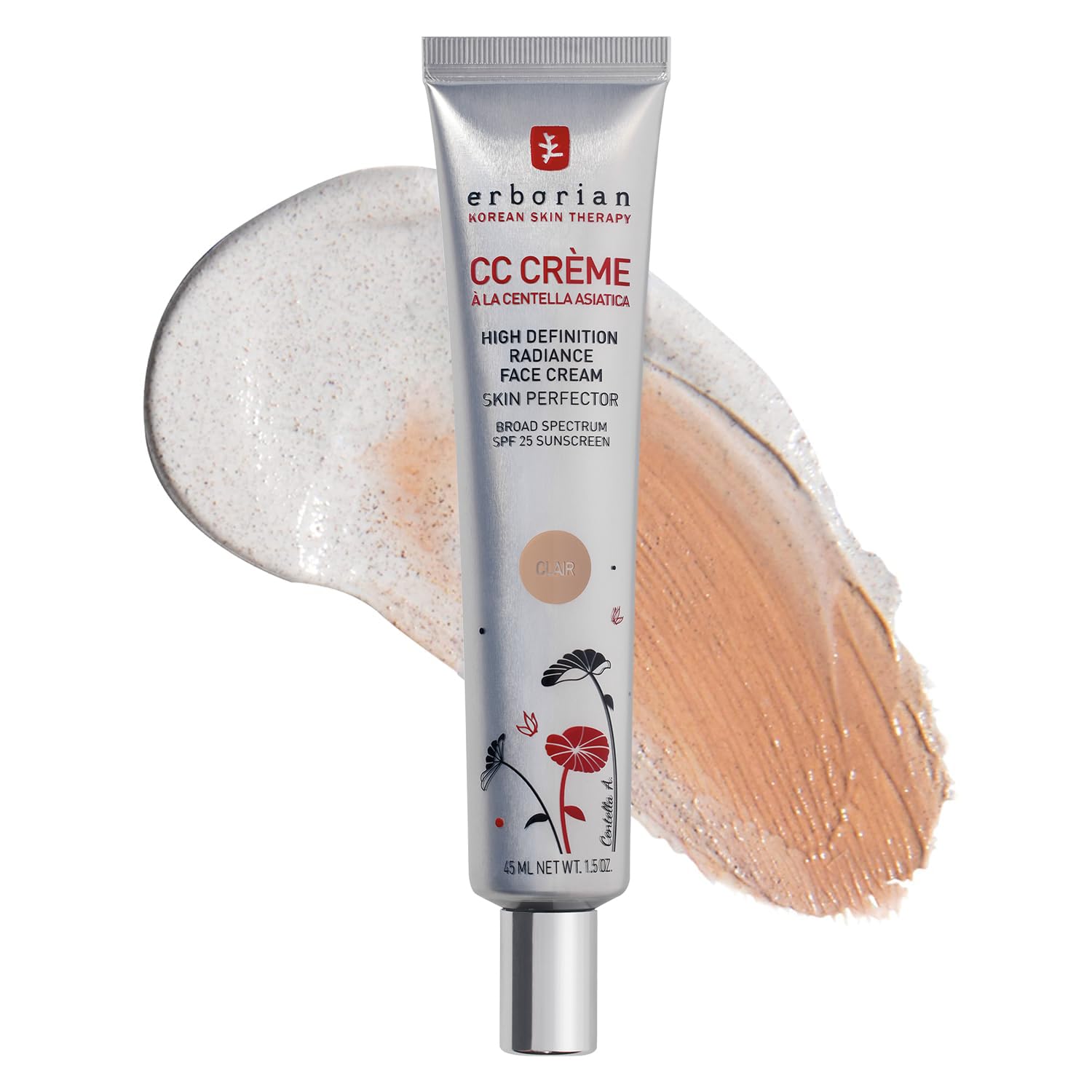 Erborian Color Correcting CC Cream with Centella Asiatica - lluminating Finish Soothes & Hydrates