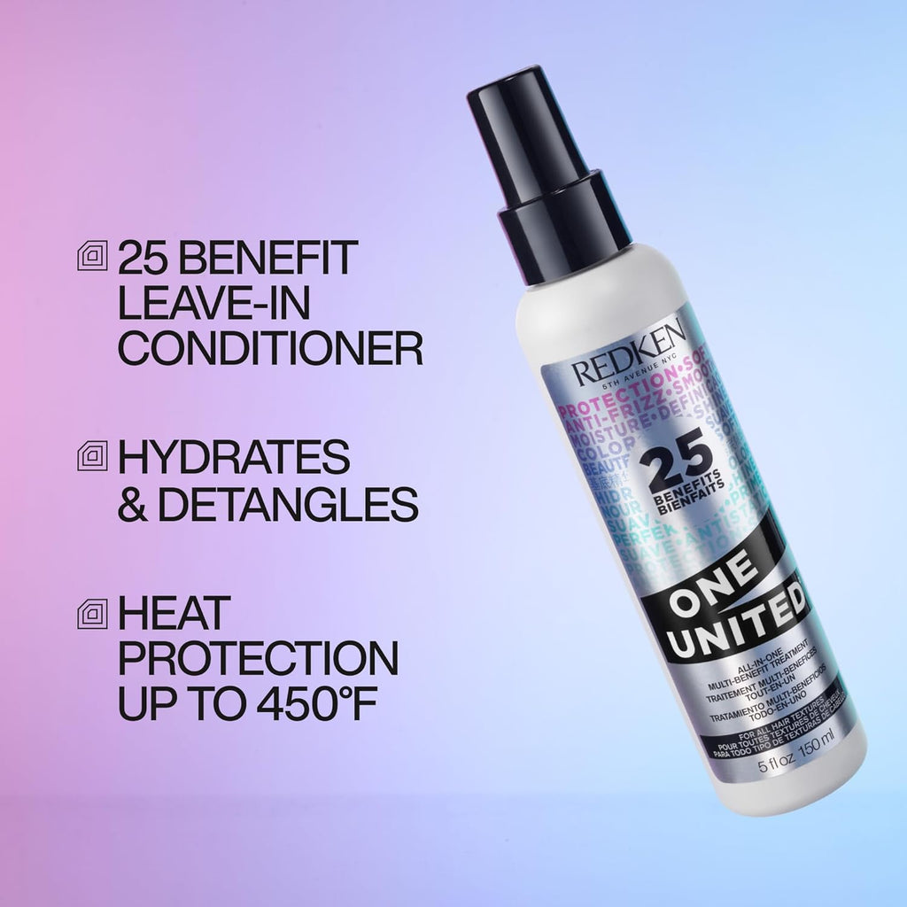 Redken One United Leave In Conditioner | Heat Protectant Spray for Blow Dry & Hair Styling