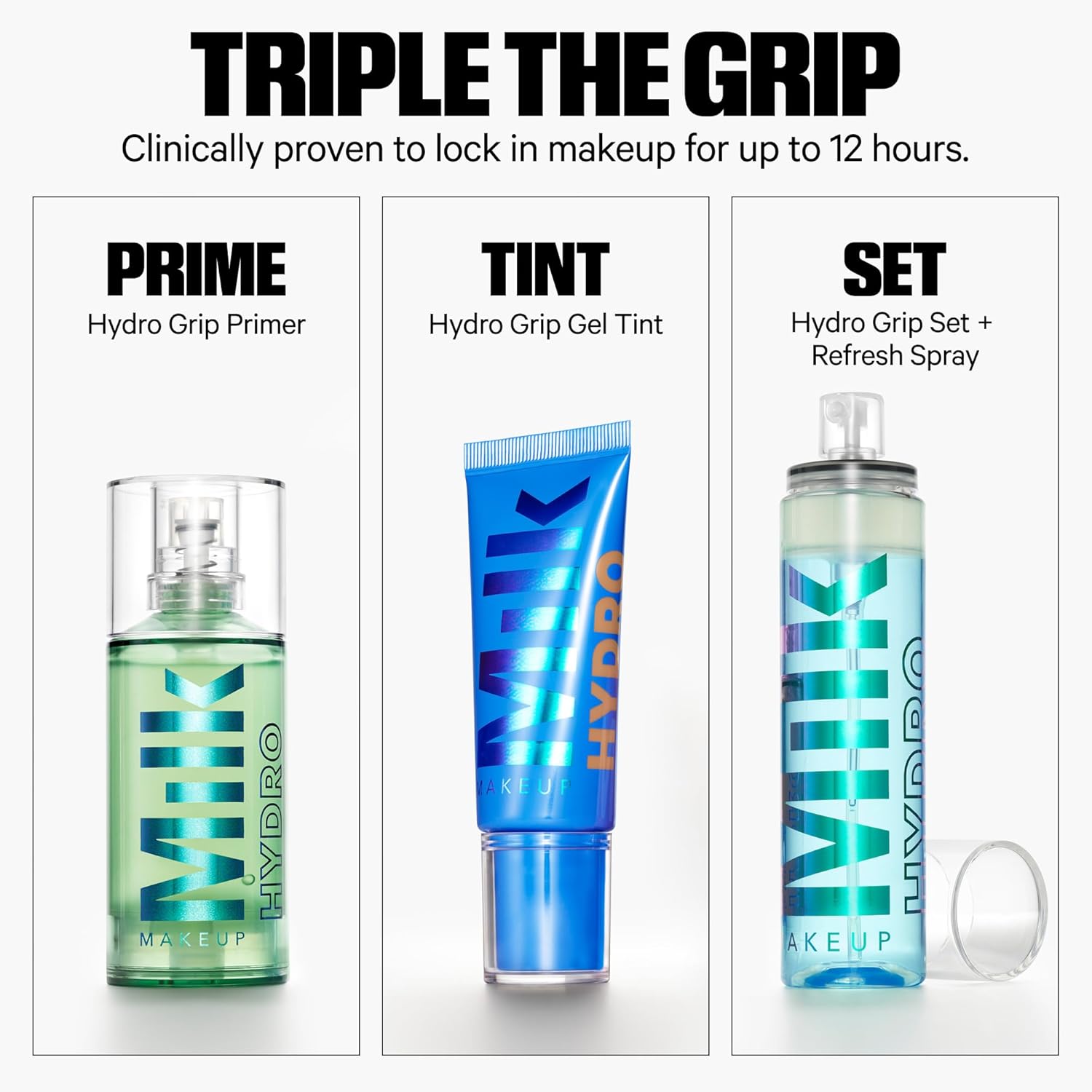 Milk Makeup Hydro Grip Primer with Hyaluronic Acid + Niacinamide -Hydrating Face Primer Grips Makeup