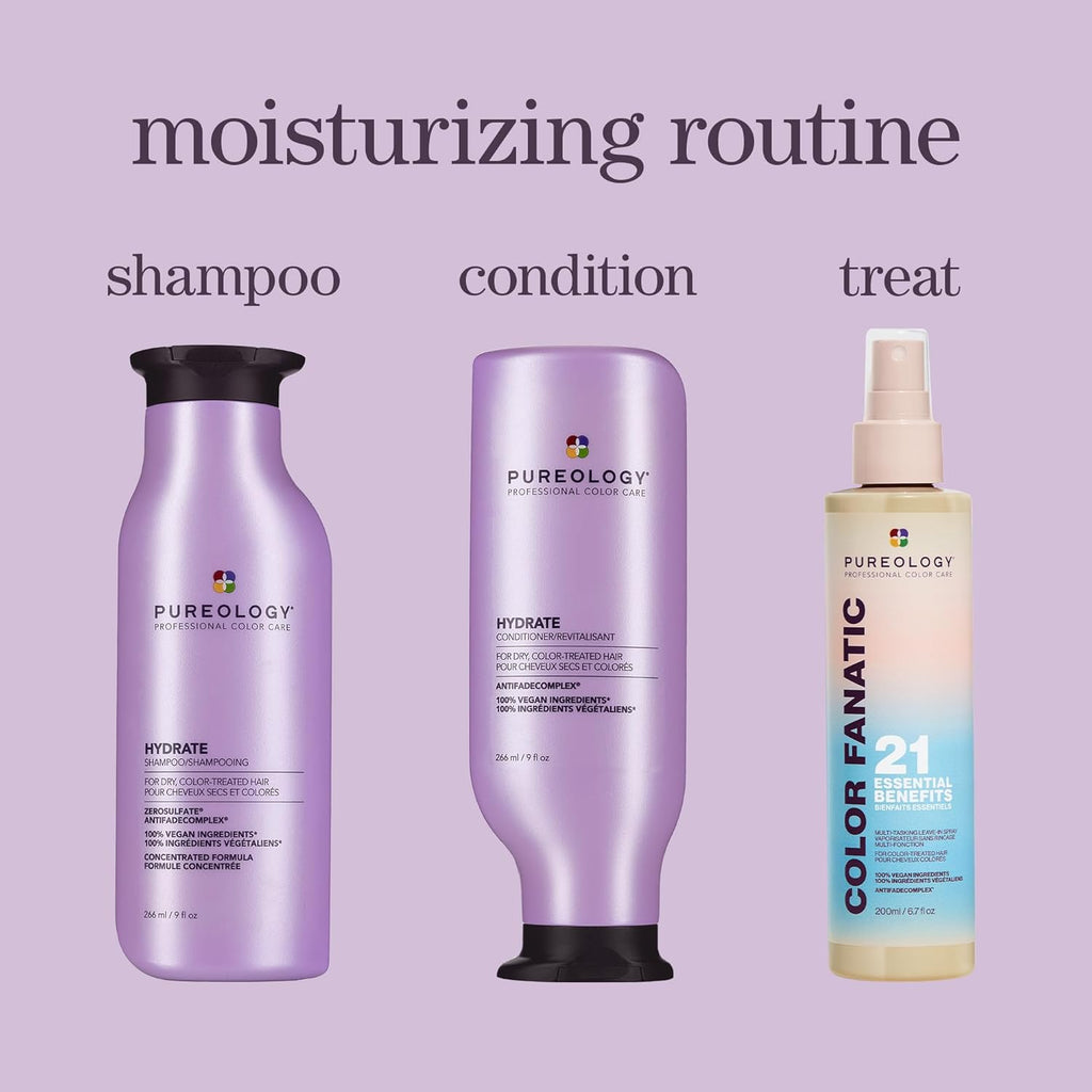 Pureology Hydrate Conditioner - For Dry or Color-Treated Hair, Restores Moisture & Softness, Seals