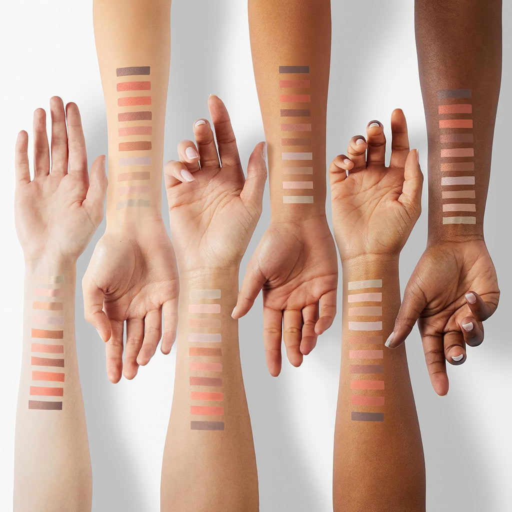 Pacifica Pink Nudes Mineral Eyeshadow Palette, 10 Neutral Shades, For Natural or Smoky Eye Look