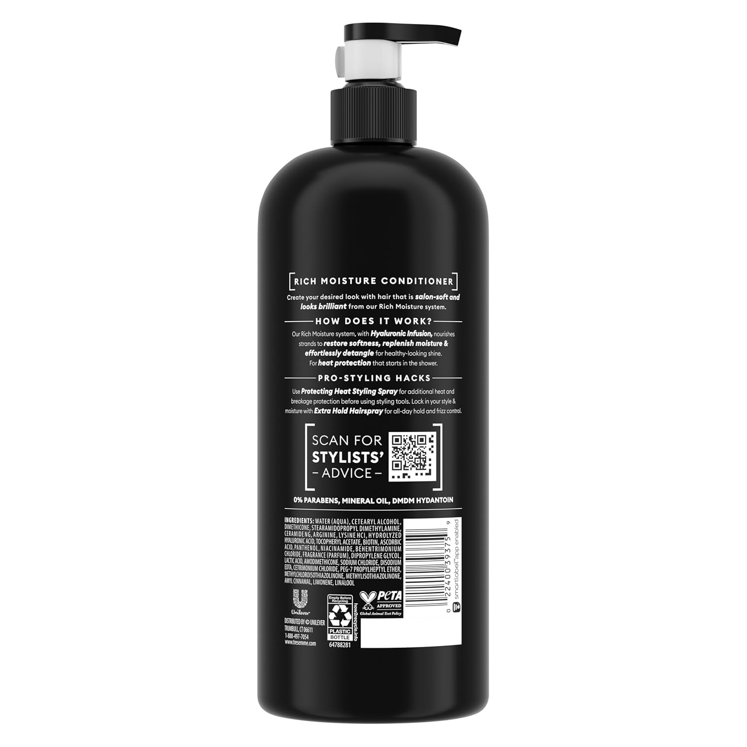 TRESemmé Moisture Rich Hydrating Conditioner for Dry Hair Formulated With Pro Style Technology
