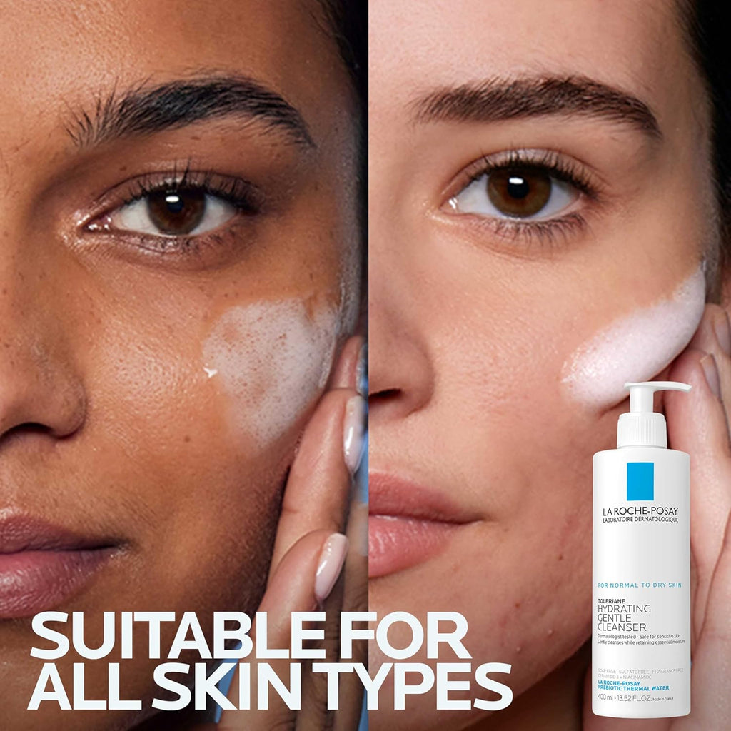 La Roche-Posay Toleriane Hydrating Gentle Facial Cleanser, Daily with Niacinamide and Ceramides