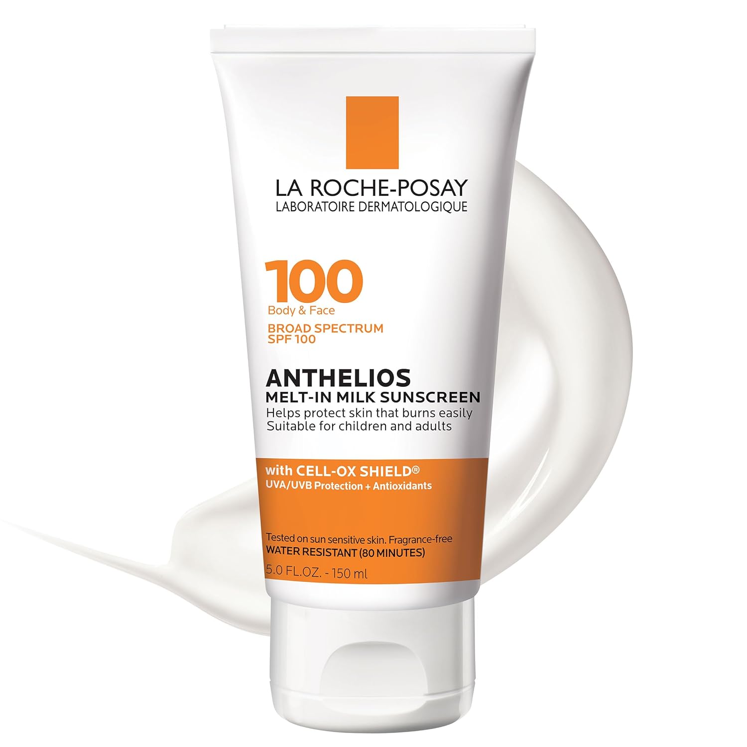 La Roche-Posay Anthelios Melt-In Milk Sunscreen SPF 100, Sunscreen For Body & Face, Broad Spectrum