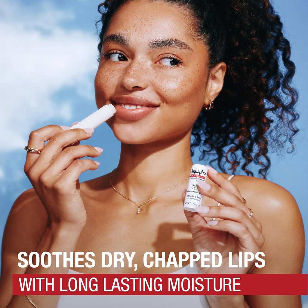 Aquaphor Naturally Inspired Lip Repair Stick with Aloe Vera and Natural Shea Butter, Hydrating Balm