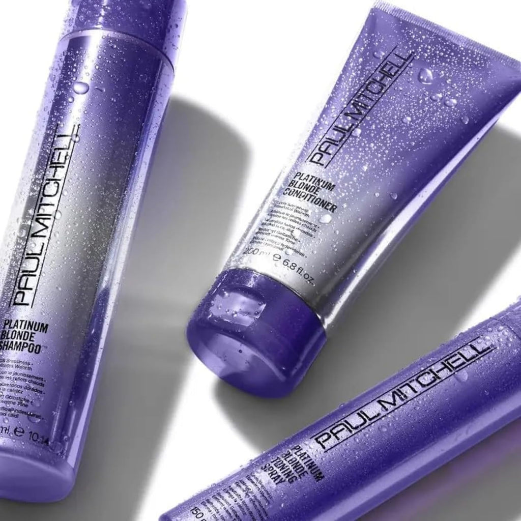 Paul Mitchell Platinum Blonde Violet Shampoo, Banishes Brass +Brightens, Blonde, Silver, Gray, White