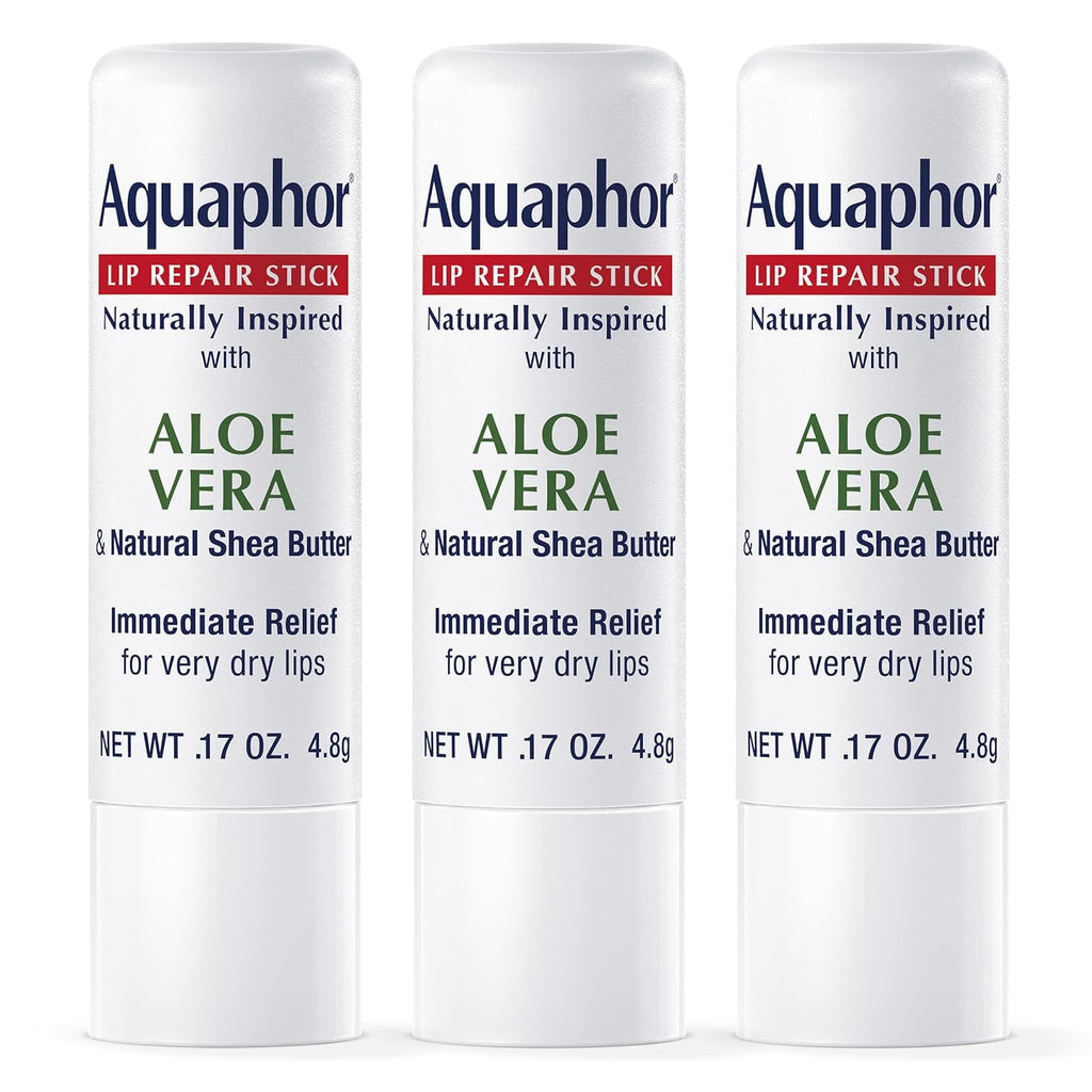 Aquaphor Naturally Inspired Lip Repair Stick with Aloe Vera and Natural Shea Butter, Hydrating Balm