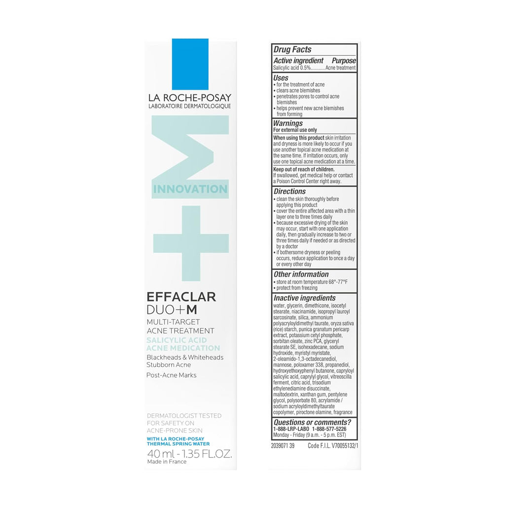 La Roche-Posay Effaclar Salicylic Acid Acne Treatment For Face, Mattifying Gel Cream Spot Treatment