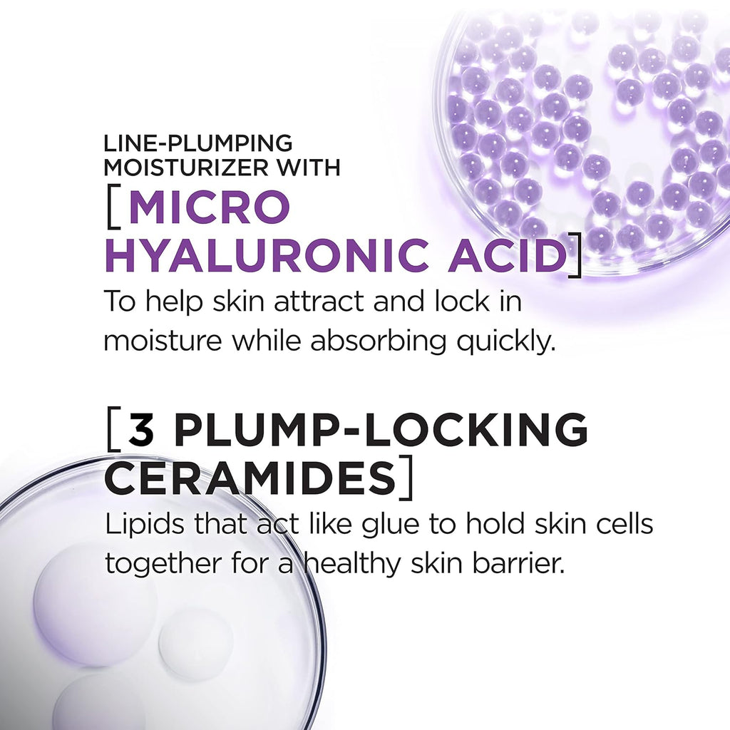 L'Oreal Paris Revitalift Moisturizer, Hyaluronic Acid Water Cream with Ceramides, Deeply Hydrating