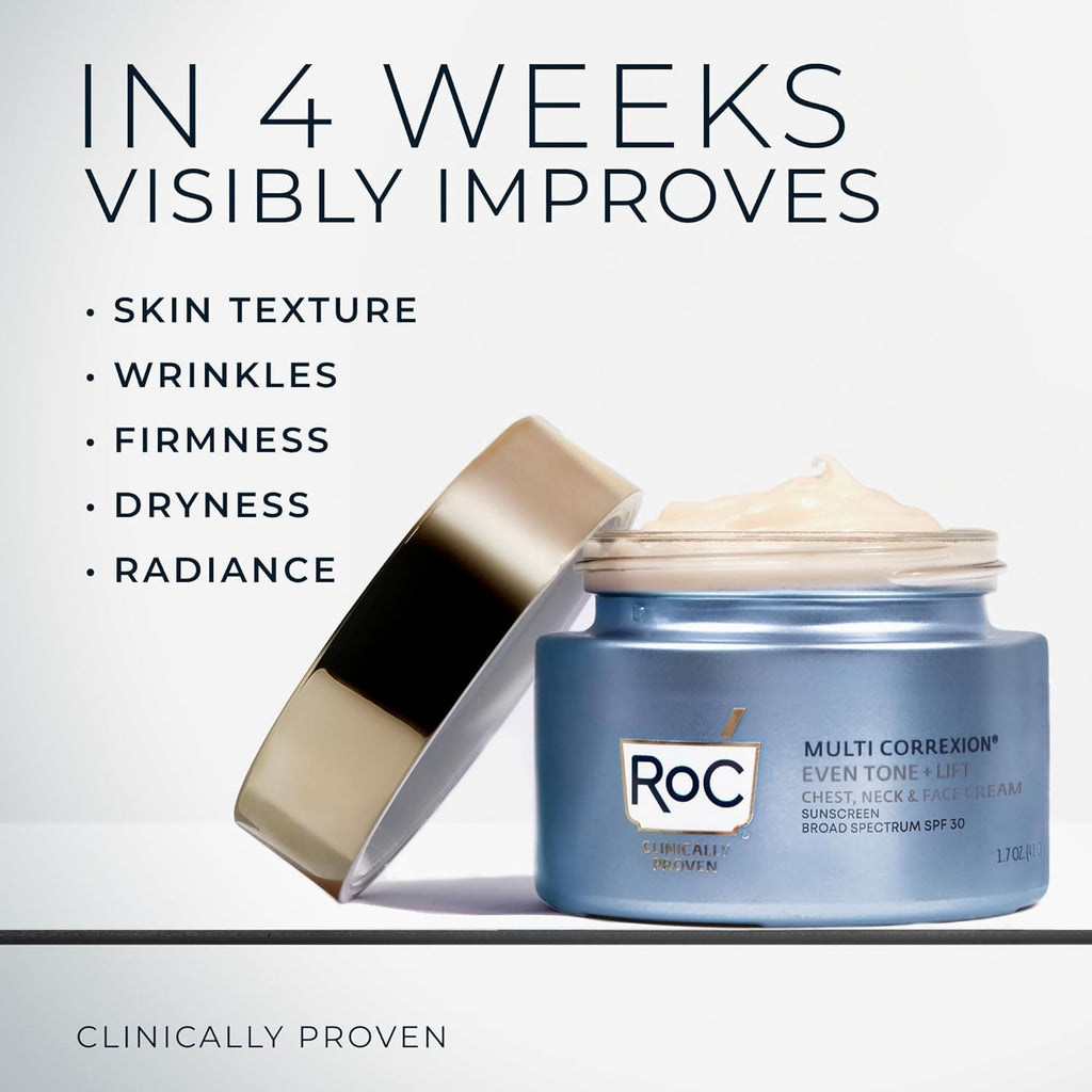 RoC Multi Correxion 5in1 Chest, Neck, and Face Moisturizer& Firming Cream, SPF 30, Vitamin E & Shea