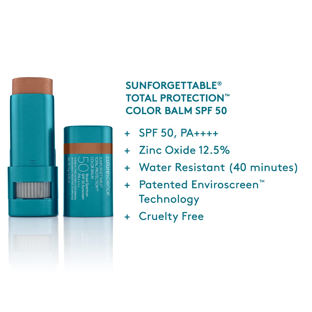 Colorescience Sunforgettable Total Protection Color Balm SPF 50, for Cheeks & Lips | Bronze