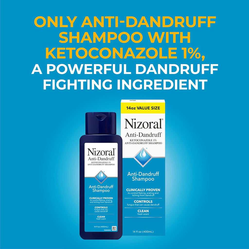 Nizoral Anti-Dandruff Shampoo with 1% Ketoconazole, Fresh Scent