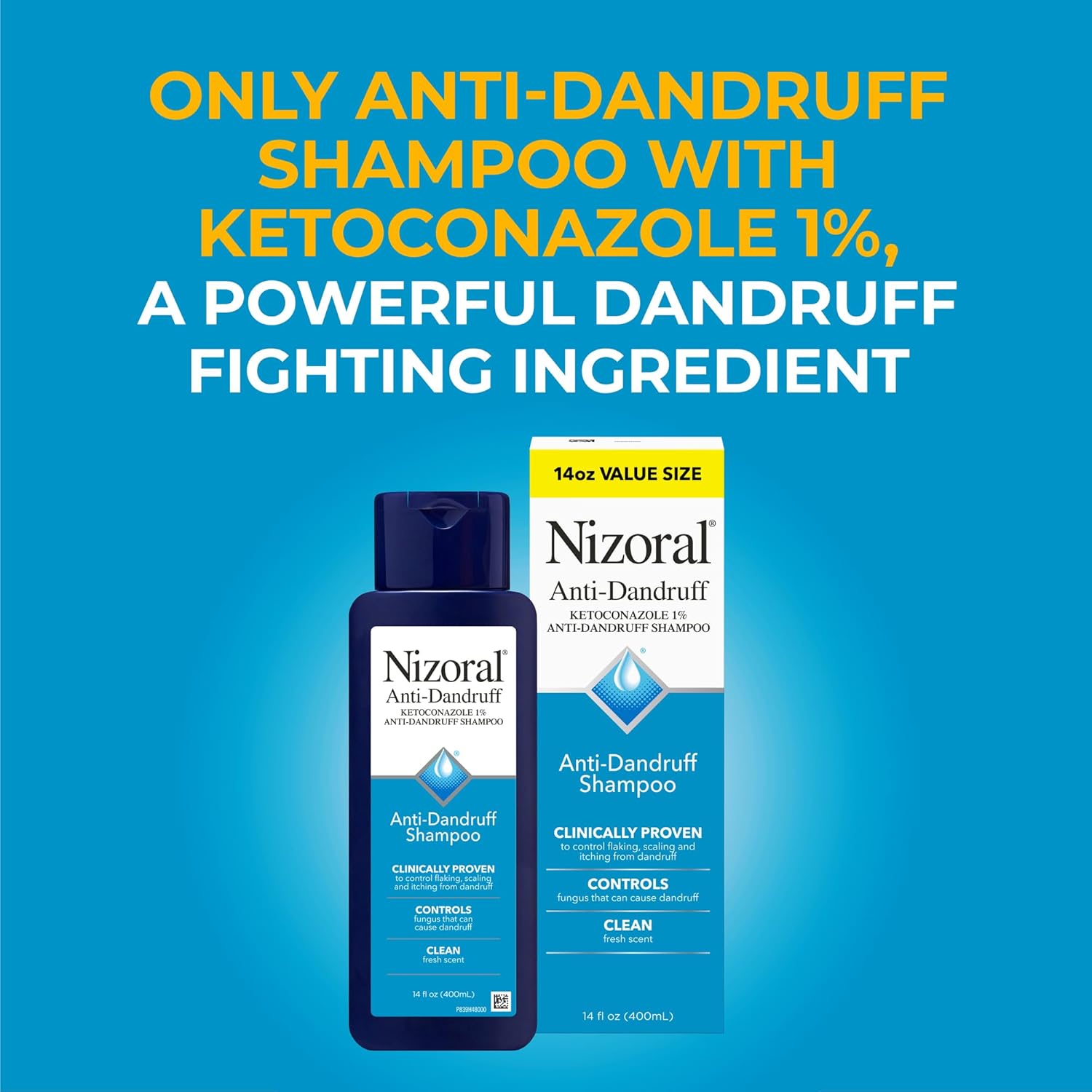 Nizoral Anti-Dandruff Shampoo with 1% Ketoconazole, Fresh Scent