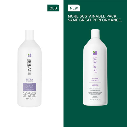 Biolage Hydra Source Shampoo - Softens & Adds Shine, For Dry Hair, Infused with Fermented Aloe
