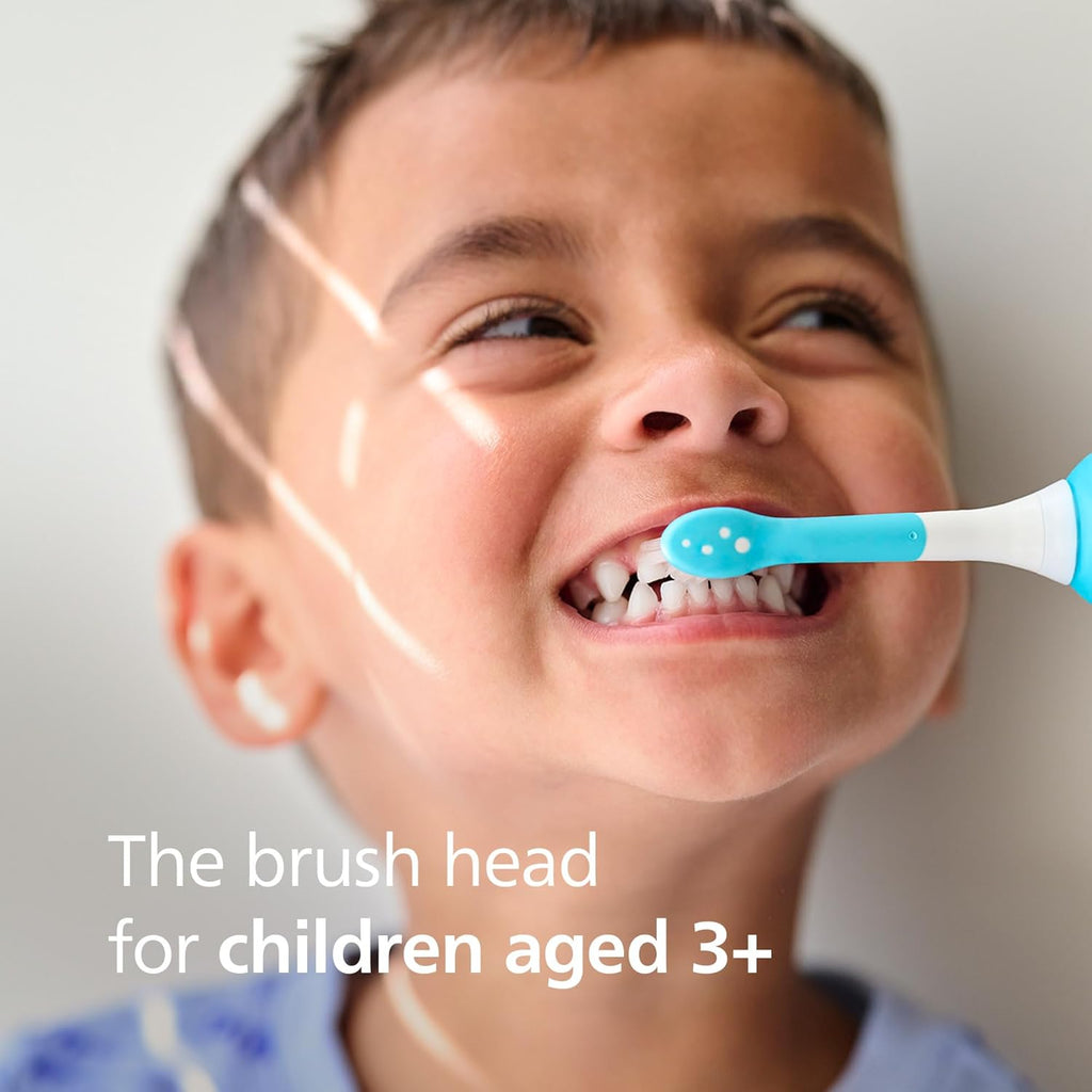 Philips Sonicare for Kids 3+ Genuine Replacement Toothbrush Heads, 2pk, Turquoise &White, HX6032/94