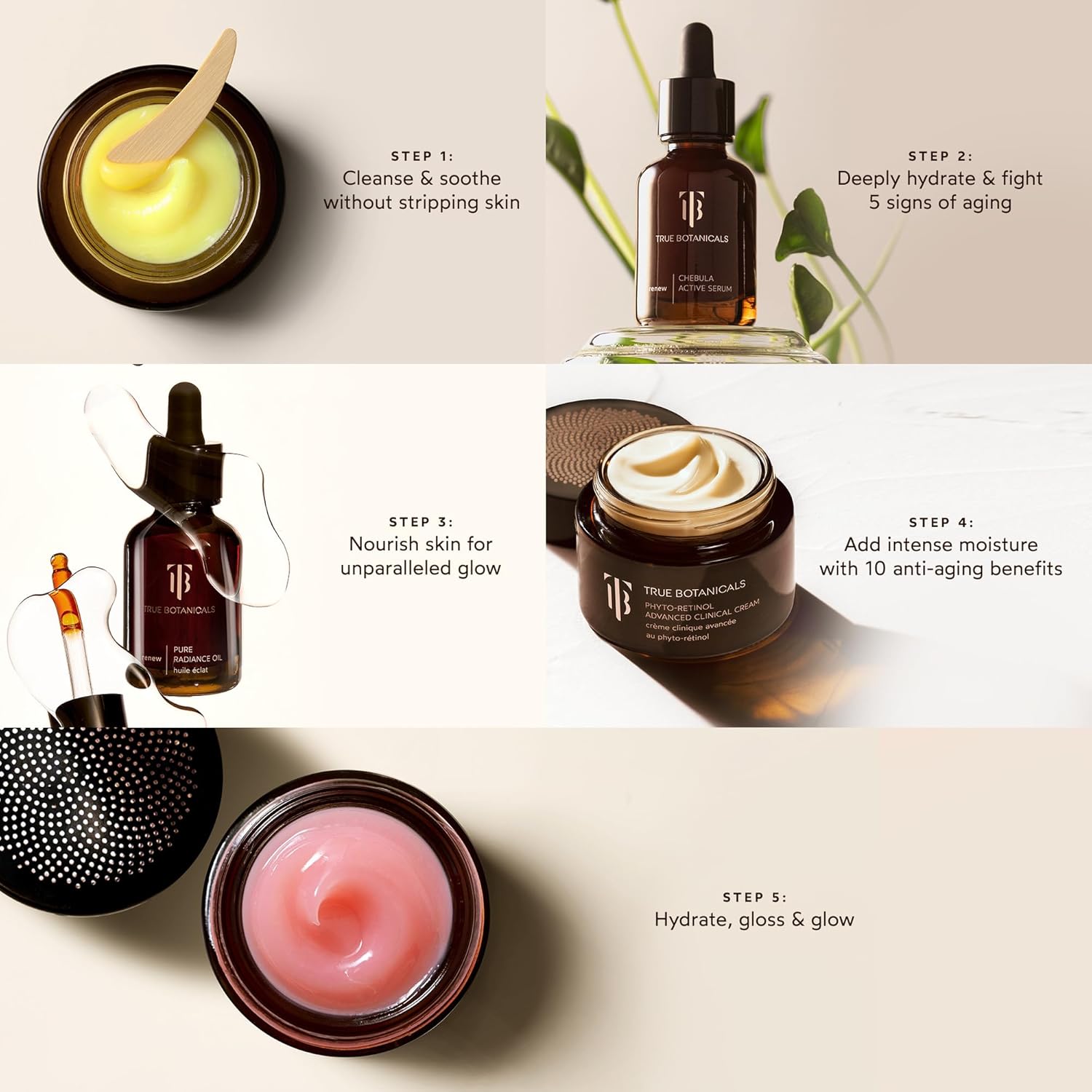 True Botanicals Tried & True Wellness Essentials Bundle | Ginger Turmeric Cleansing Balm | Chebula