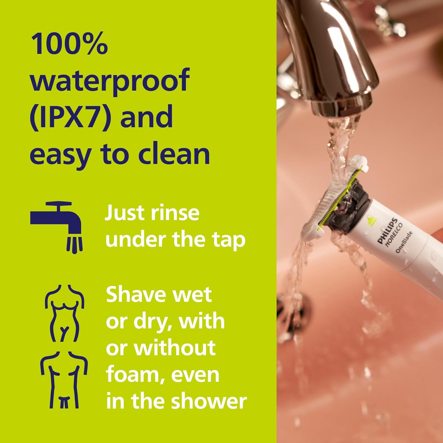 Philips Norelco OneBlade Intimate, Designed for Pubic Grooming, Trim & Shave Extra Skin Protection