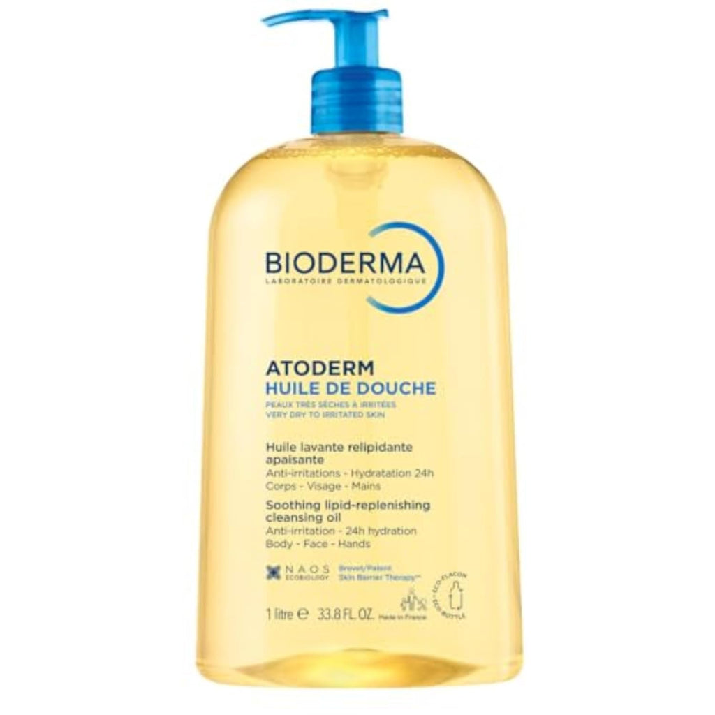 Bioderma Atoderm Shower Oil, Nourishing Cleansing Oil For Face & Body, For Dry to Atopic Sensitive
