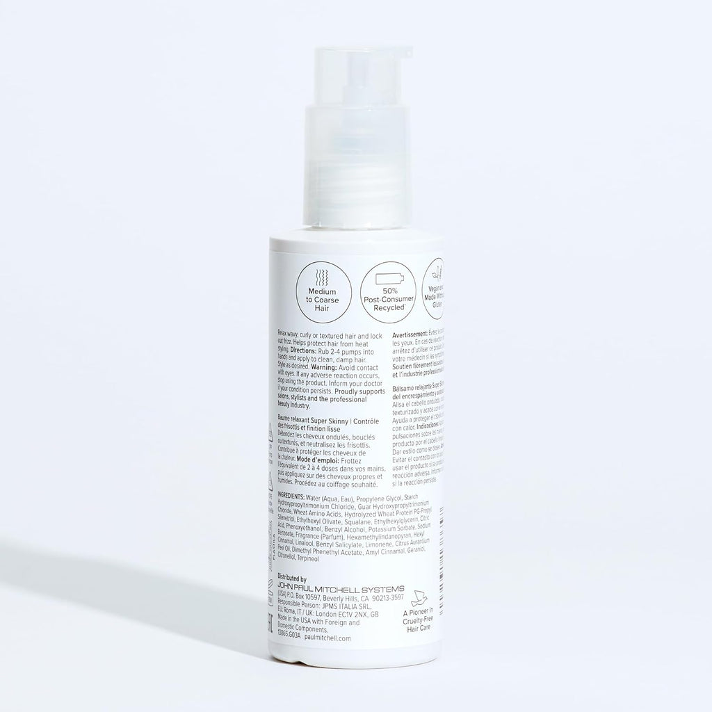 Paul Mitchell Super Skinny Relaxing Balm, Lightweight Formula, Smoothes Texture, Frizzy Hair, 6.8