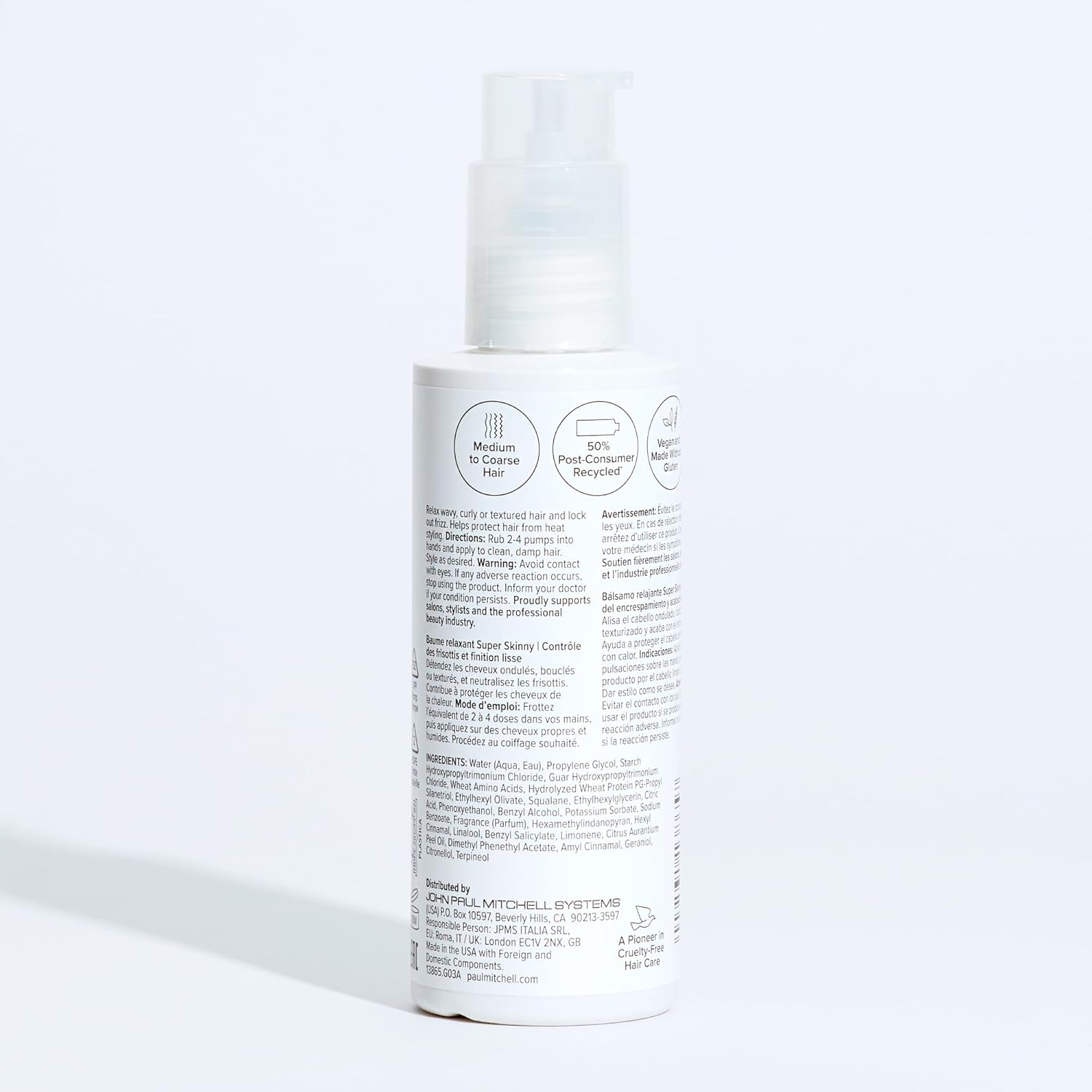 Paul Mitchell Super Skinny Relaxing Balm, Lightweight Formula, Smoothes Texture, Frizzy Hair, 6.8