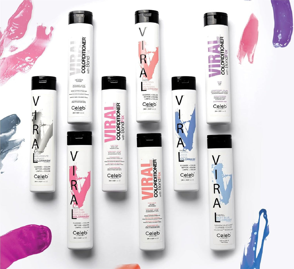 Celeb Luxury Viral Colorwash, Professional Semi-Permanent Hair Color Depositing Shampoo