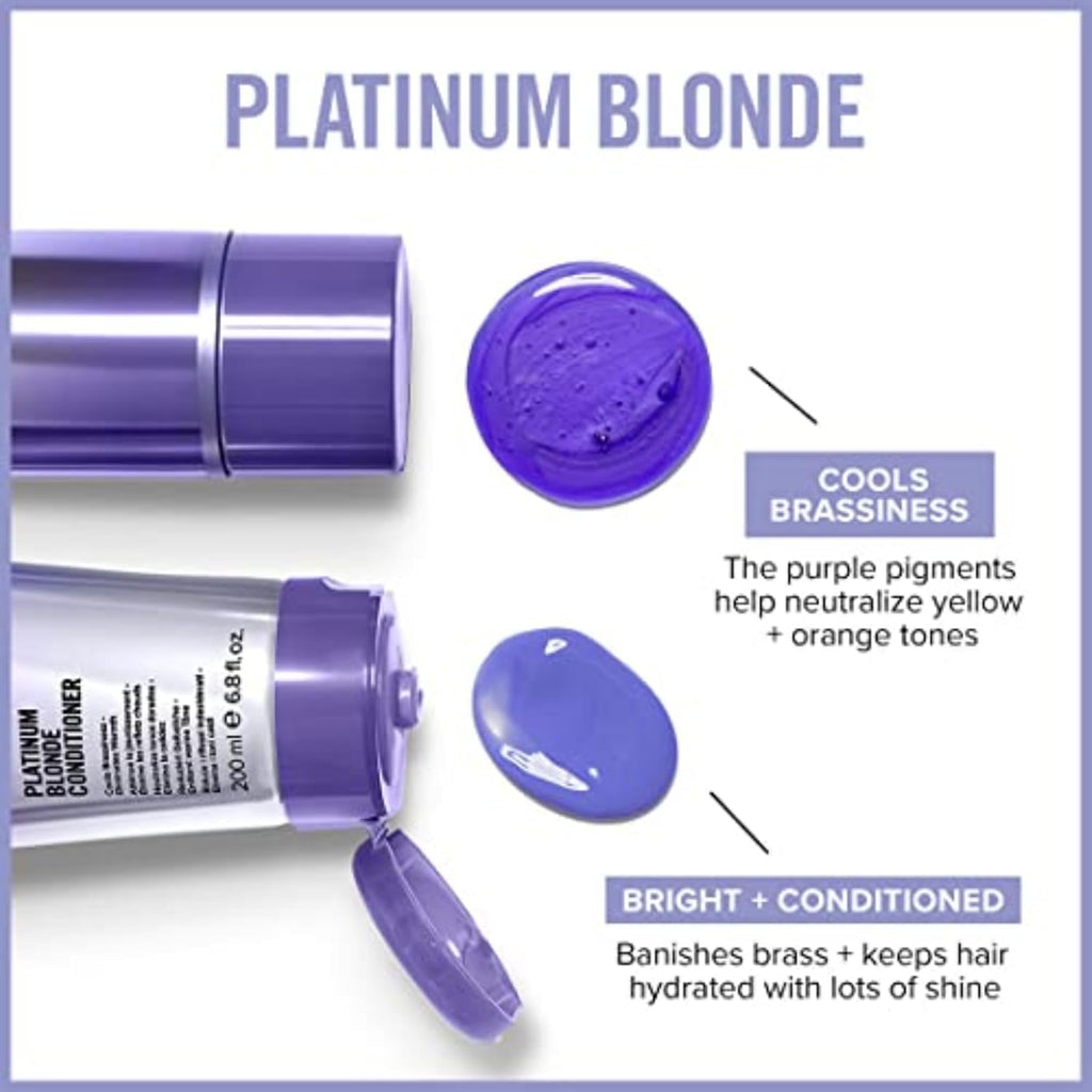 Paul Mitchell Platinum Blonde Violet Shampoo, Banishes Brass +Brightens, Blonde, Silver, Gray, White