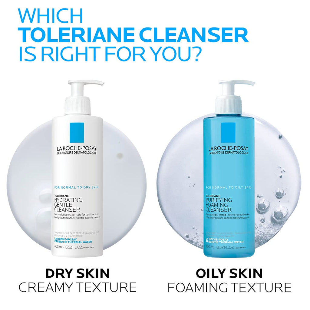 La Roche-Posay Toleriane Purifying Foaming Facial Cleanser, Niacinamide & Ceramides, Pore Cleanser