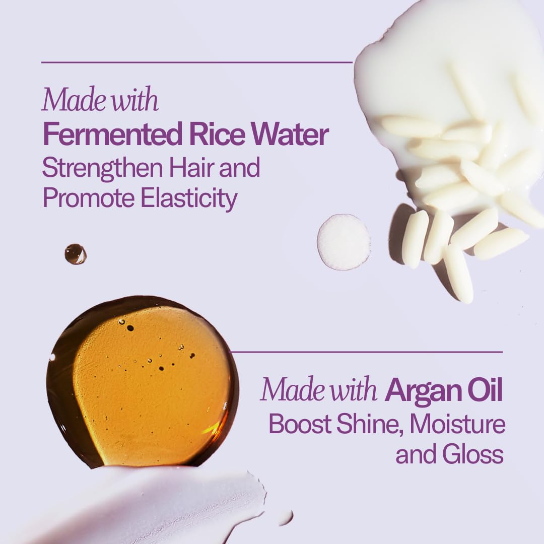 Function of Beauty Wavy Hair Shampoo & Conditioner Set - Fermented Rice Water Strengthens, Argan Oil