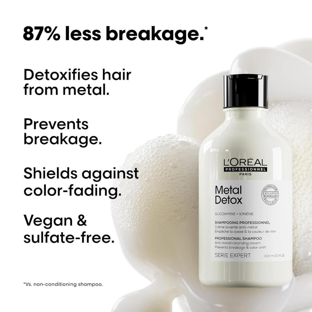 L'Oréal Professionnel Paris Metal Detox Shampoo - Removes Metal Build Up and Protects Color & Shine