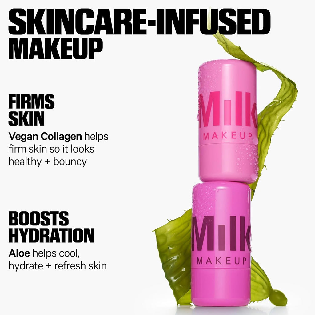 Milk Makeup Cooling Water Jelly Tint – Sheer Lip + Cheek Stain with Vegan Collagen, Seawater + Aloe