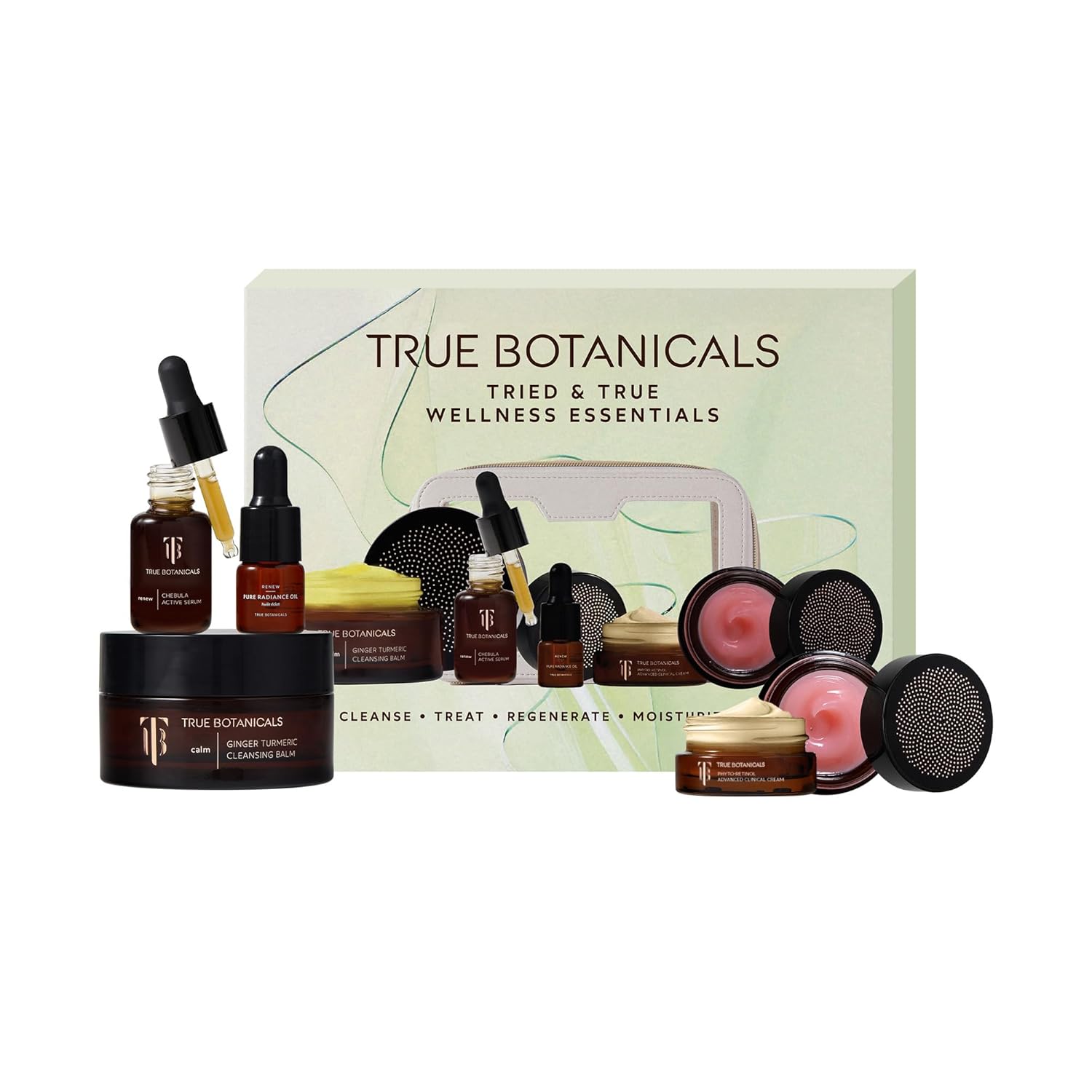True Botanicals Tried & True Wellness Essentials Bundle | Ginger Turmeric Cleansing Balm | Chebula