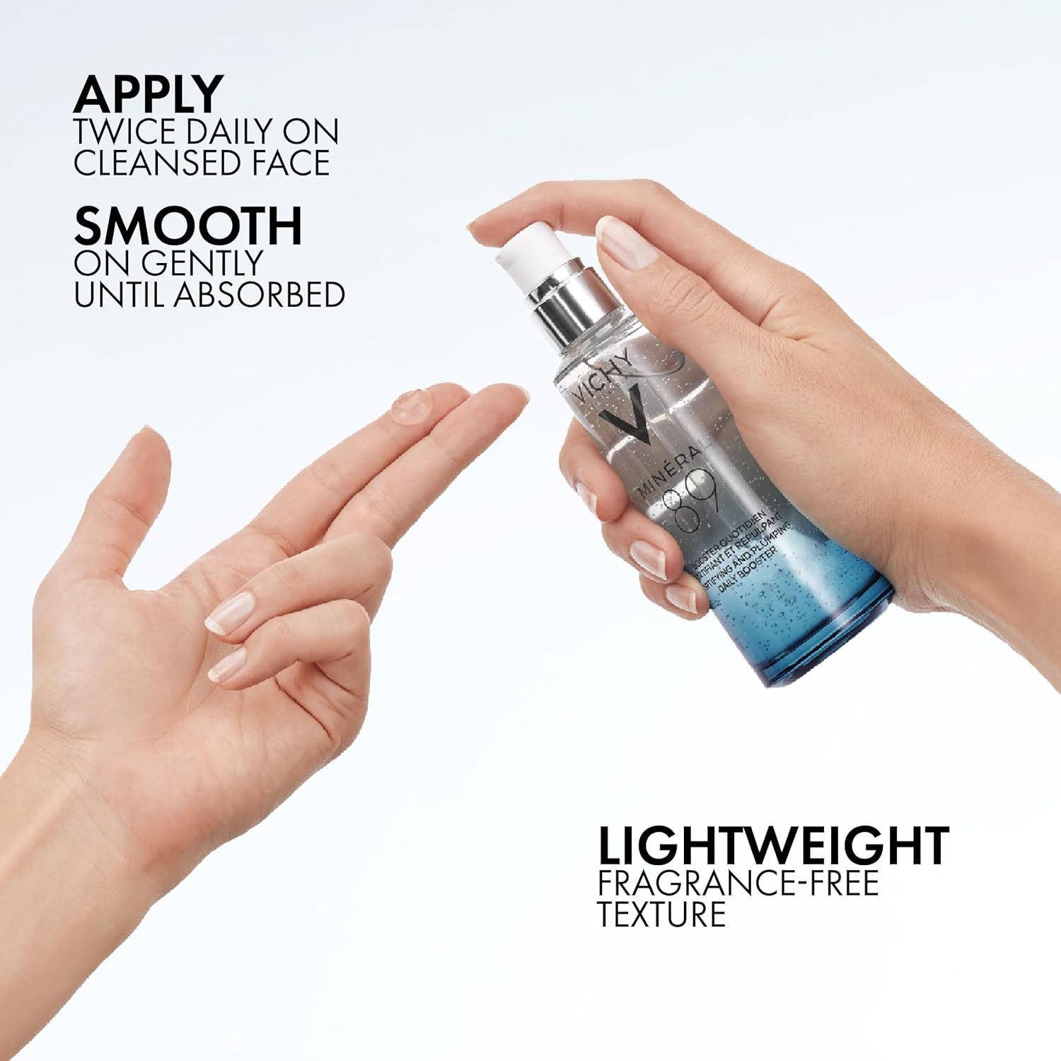 Vichy Mineral 89 Fortifying & Hydrating Daily Skin Booster, Pure Hyaluronic Acid Serum For Face