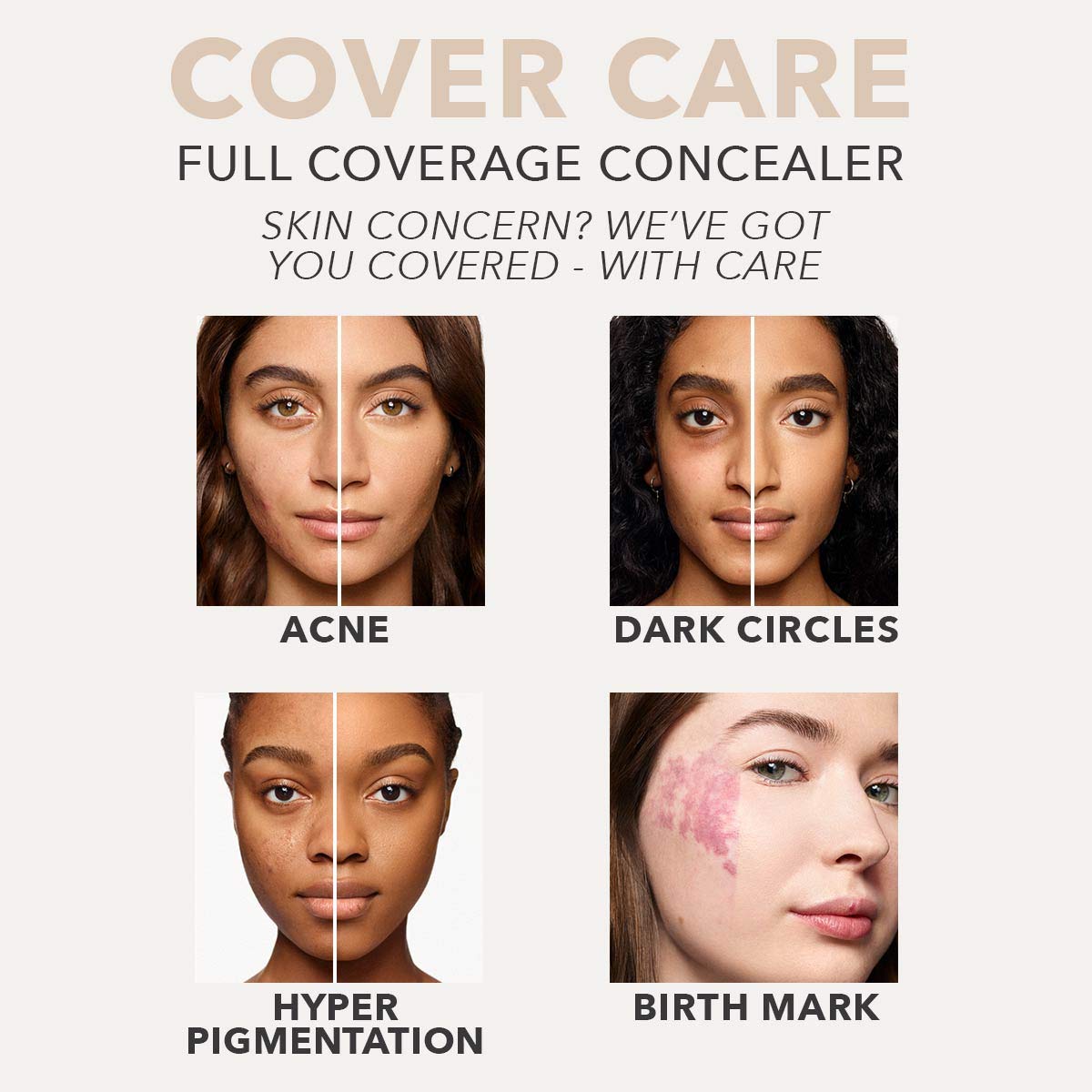 Dermablend Cover Care Concealer, Full Coverage Makeup and Corrector for Under Eye Dark Circles