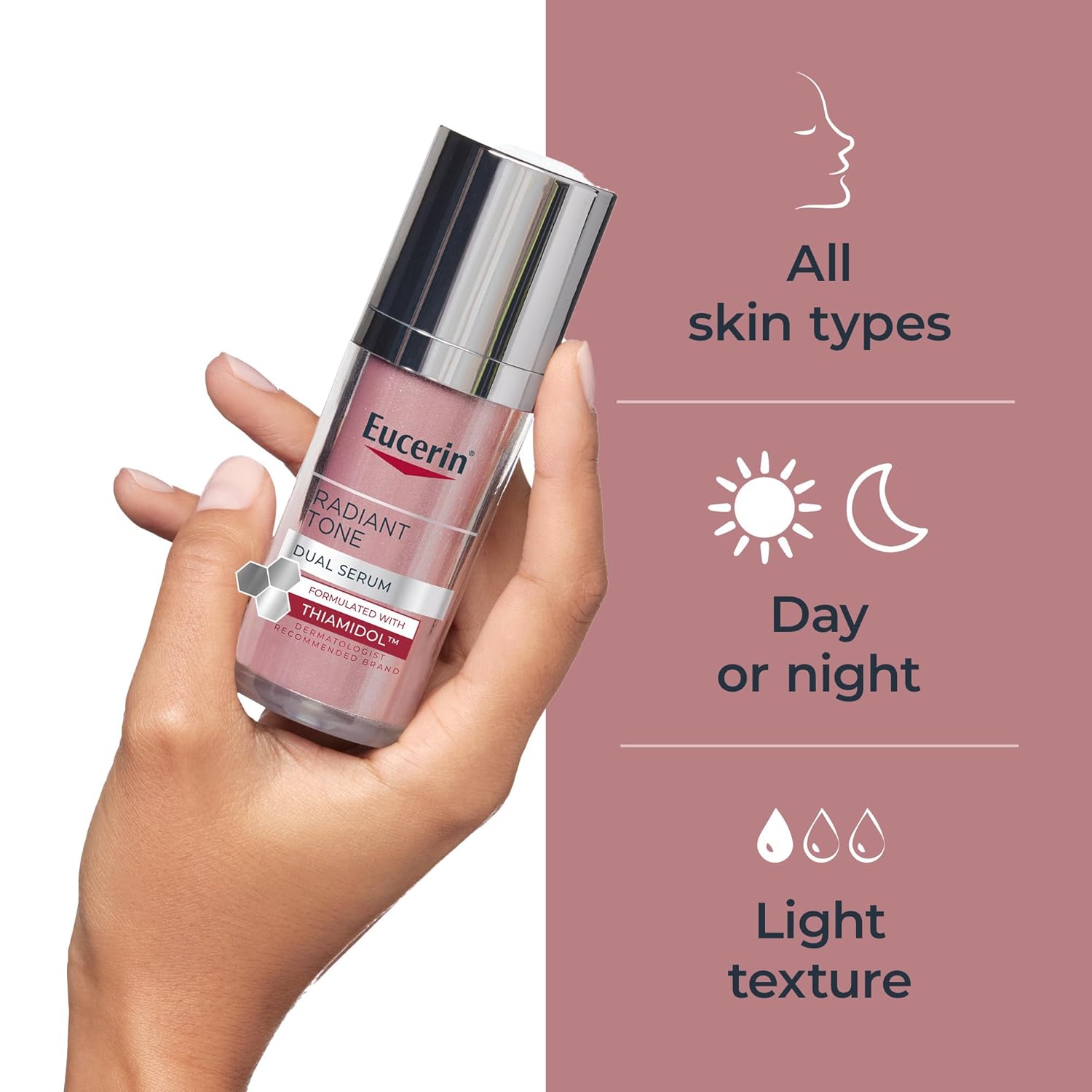 Eucerin Radiant Tone Dual Serum Dark Spot Corrector, Dark Spot Serum, Thiamidol & Hyaluronic Acid