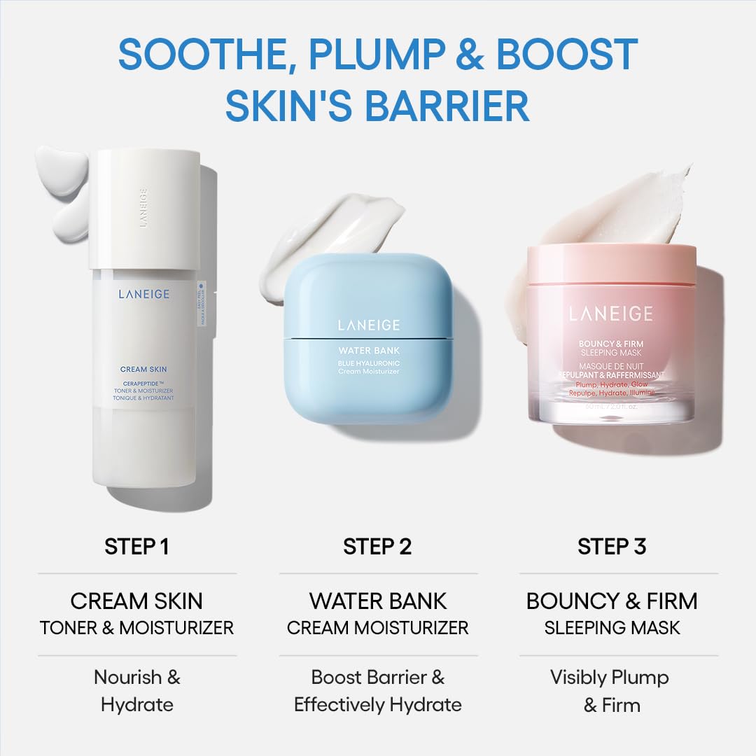 LANEIGE Cream Skin Toner & Moisturizer: Lightweight Korean Milky Toner with Ceramide & Peptide