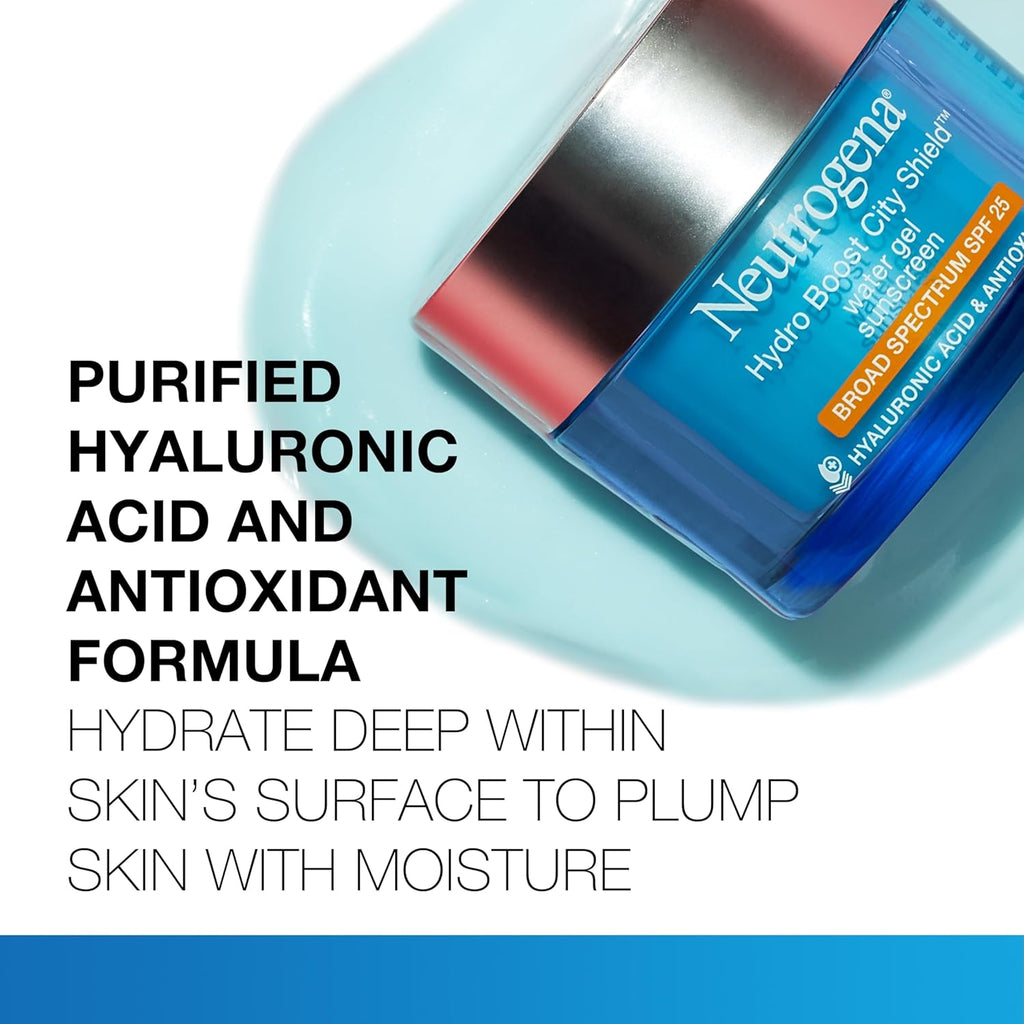 Neutrogena Hydro Boost City Shield Water Gel Face Moisturizer with Broad Spectrum SPF 25, Hyaluronic
