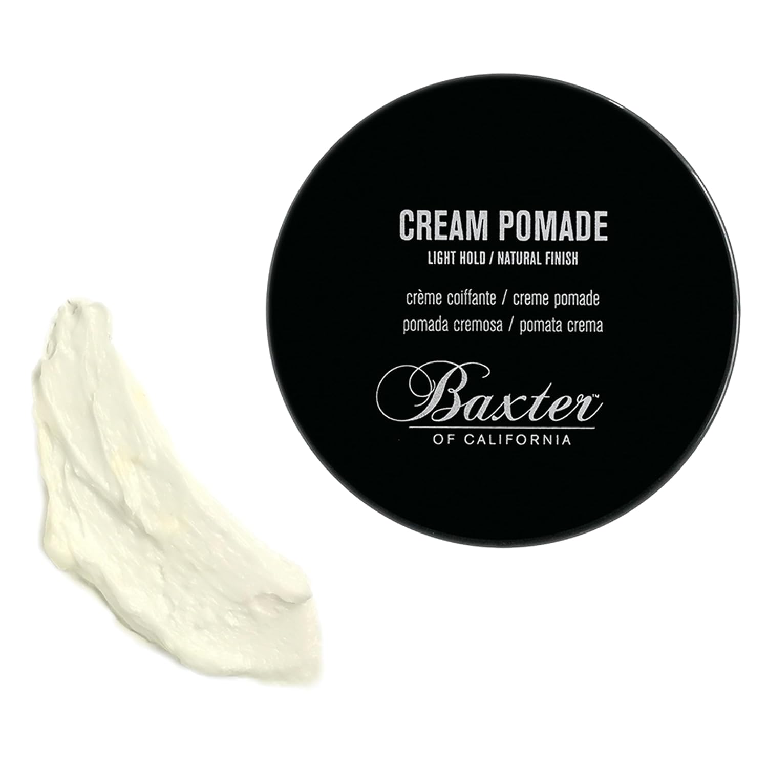 Baxter of California Cream Pomade, Natural Finish, Light Hold, Barbershop Quality, Texturizing, 2 oz