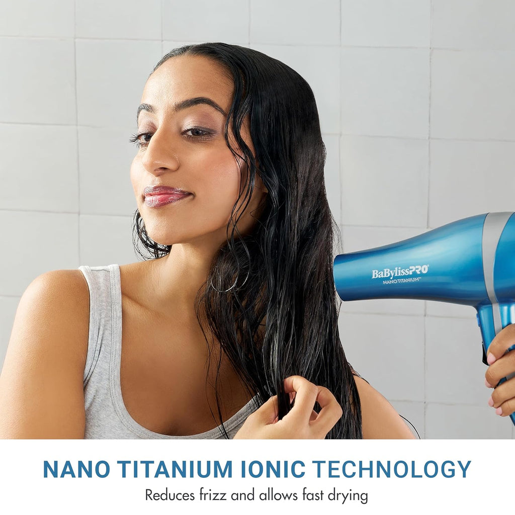 BaBylissPRO Hair Dryer, Nano Titanium 2000-Watt Blow Dryer, Hair Styling Tools & Appliances, BNT5548