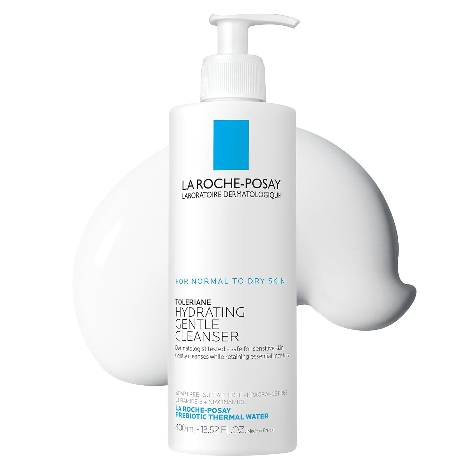 La Roche-Posay Toleriane Hydrating Gentle Facial Cleanser, Daily with Niacinamide and Ceramides