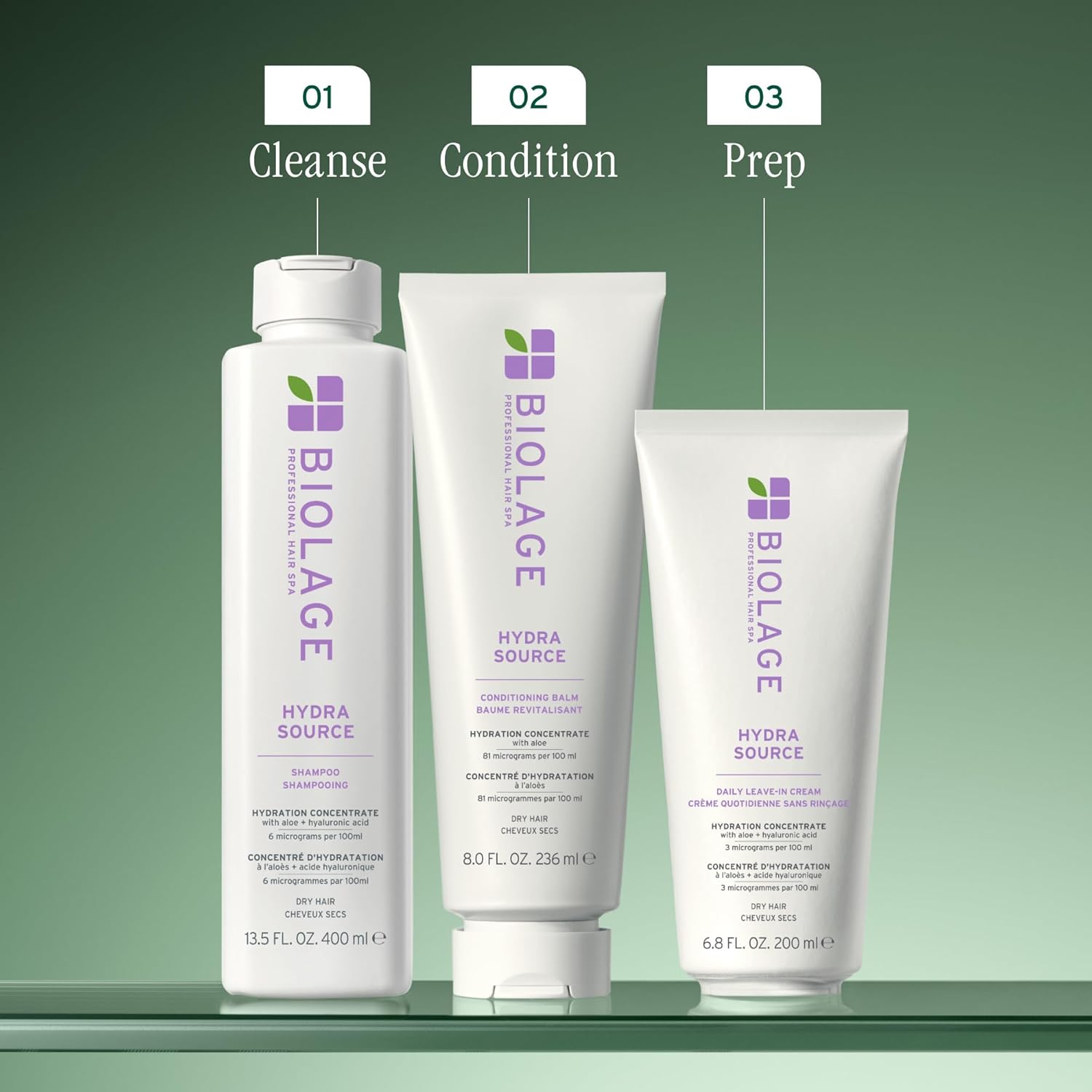 Biolage Hydra Source Shampoo - Softens & Adds Shine, For Dry Hair, Infused with Fermented Aloe