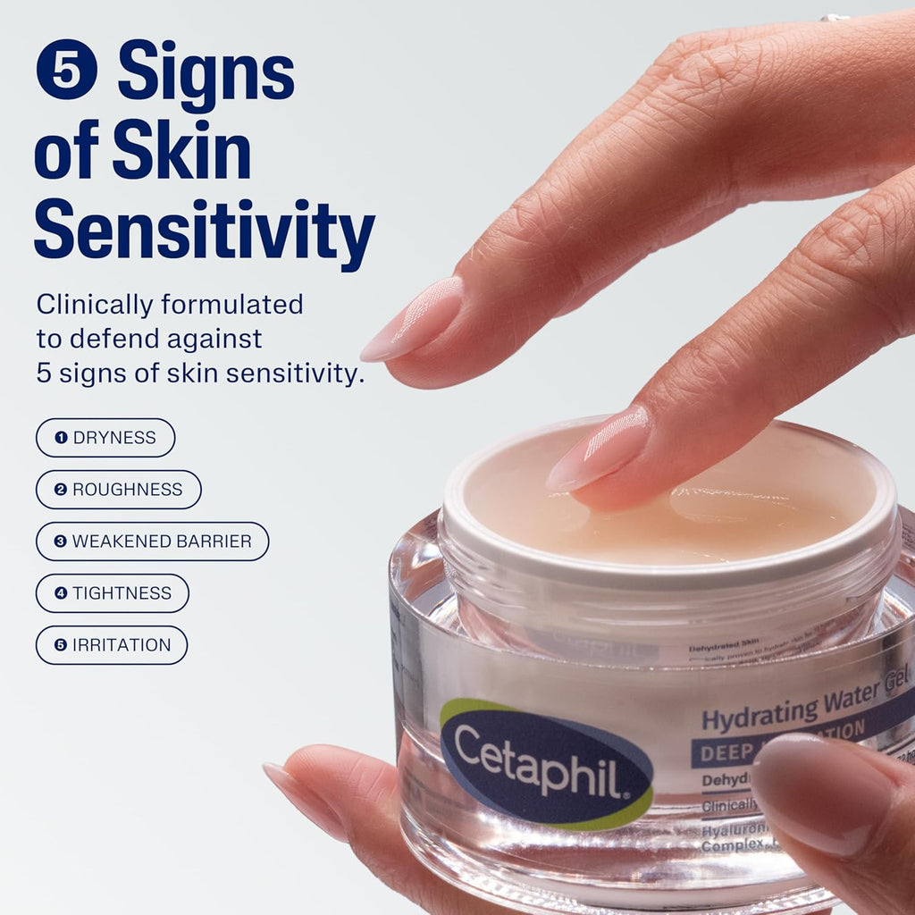 Cetaphil Deep Hydration Skin Restoring Water Gel | Hyaluronic &Polyglutamic Acid, Face Moisturizer
